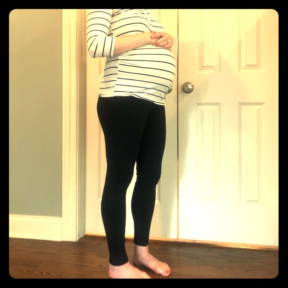 Old Navy over belly black ponte skinny pants